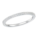 18ct White Gold Diamond Half Eternity Prong Set Band Ring