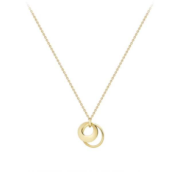 9ct Gold Double Circles Necklace