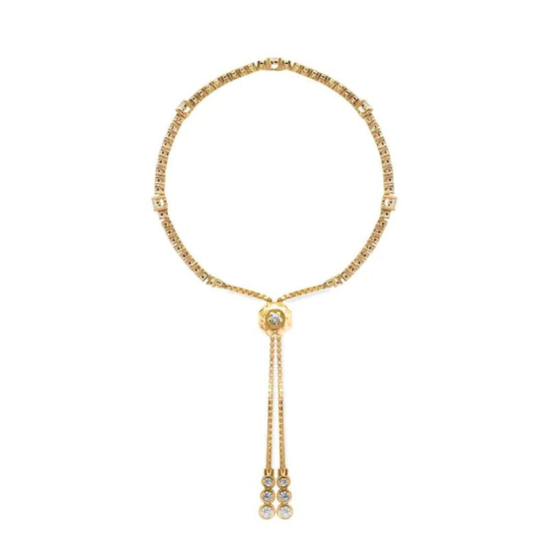 Carat London Sterling Silver Gold Plated Phoebe Slider Bracelet