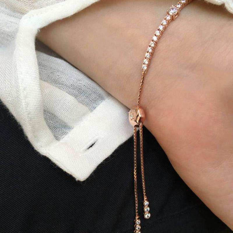 Carat London Sterling Silver Gold Plated Phoebe Slider Bracelet