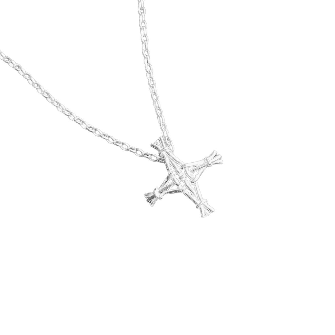 Martina Hamilton Sterling Silver St Brigid's Woven Reed Cross Necklace ...