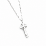 Martina Hamilton Sterling Silver Stone Cross Small Necklace