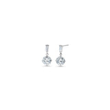 Carat London 9ct White Gold Athena Drop Earrings