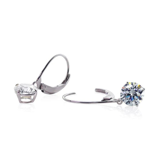 Carat London 9ct White Gold Briar Drop Earrings