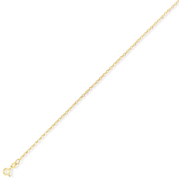 9ct Gold Diamond Cut Oval Belcher Chain