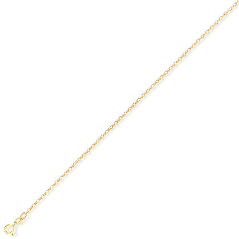 9ct Gold Diamond Cut Oval Belcher Chain