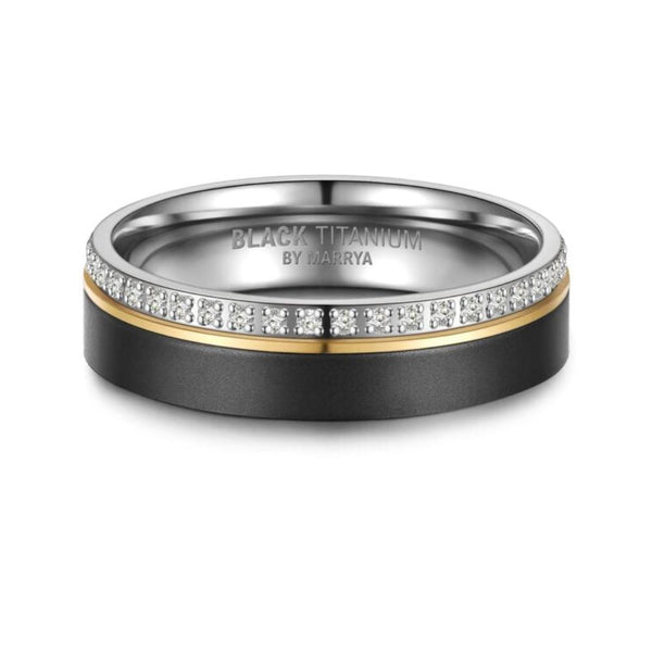 Black Titanium 5mm Ladies Ring