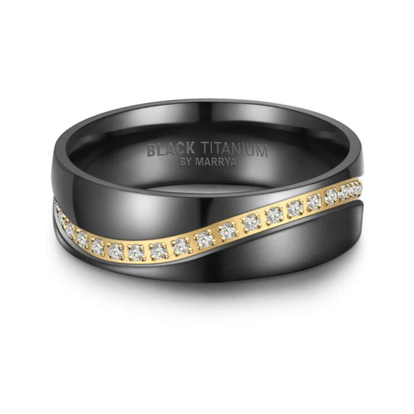 Black Titanium 6mm Ladies Ring