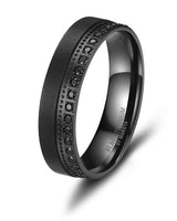 Black Titanium Matted Finish 5mm Ladies Ring