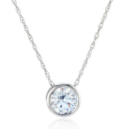 9ct Gold Cubic Zirconia Hidden Heart Necklace