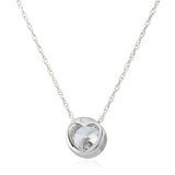 9ct Gold Cubic Zirconia Hidden Heart Necklace