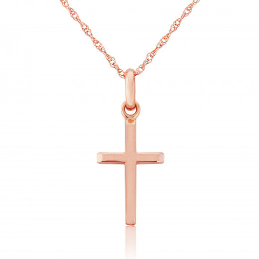 9ct Gold Cross Pendant Necklace
