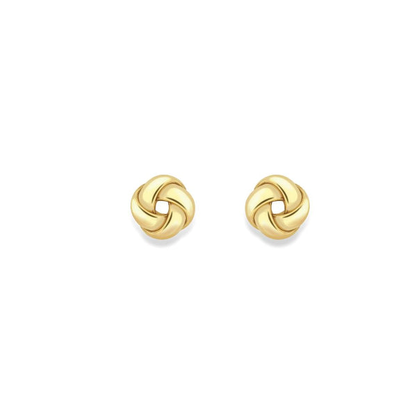 9ct Gold Four Knot Stud Earrings