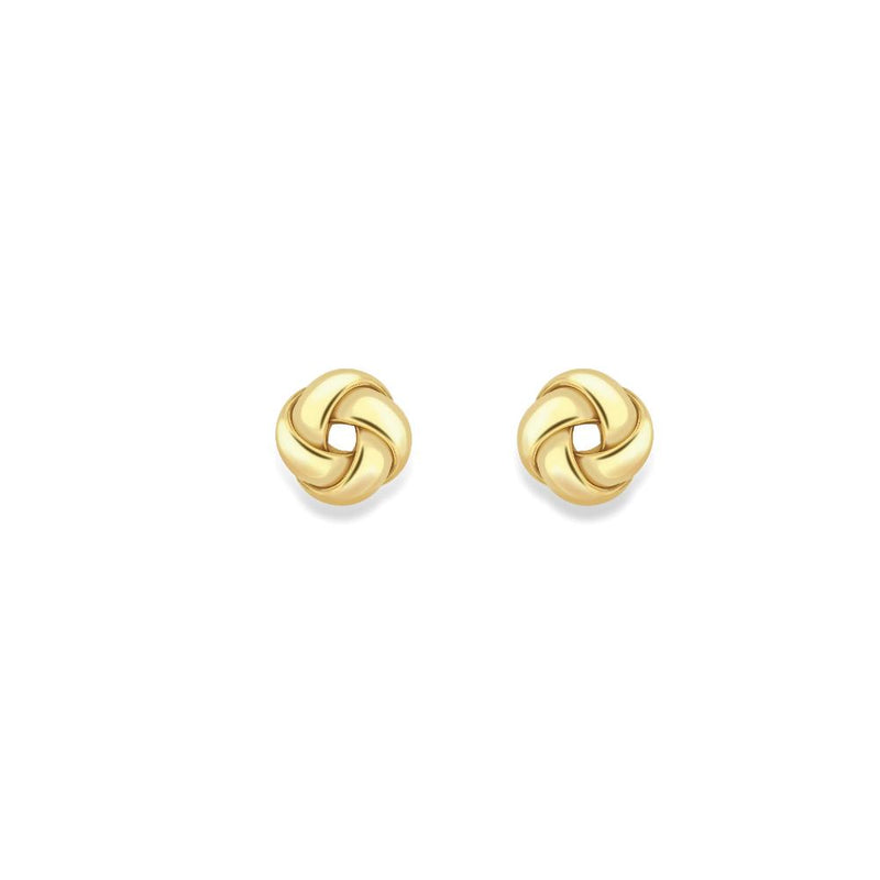 9ct Gold Four Knot Stud Earrings
