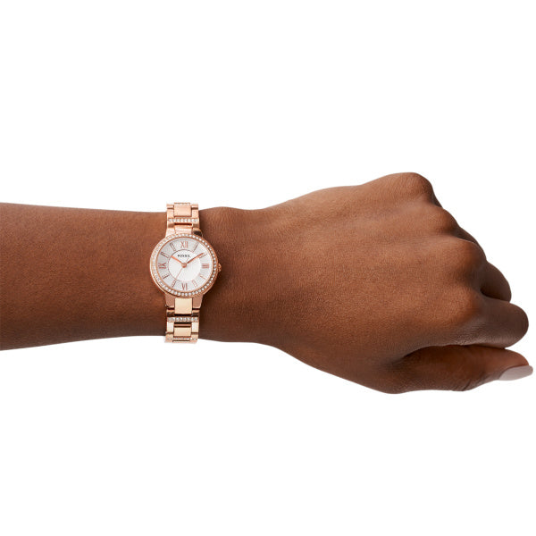 Fossil Virginia Rose Gold 30mm Ladies Watch ES3284