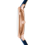 Fossil Jacqueline Quartz Rose Gold Steel Blue leather 36mm Watch ES3843