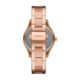Fossil Stella Quartz Rose Gold Tone Steel 37mm Ladies Watch ES5109