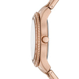 Fossil Stella Quartz Rose Gold Tone Steel 37mm Ladies Watch ES5109