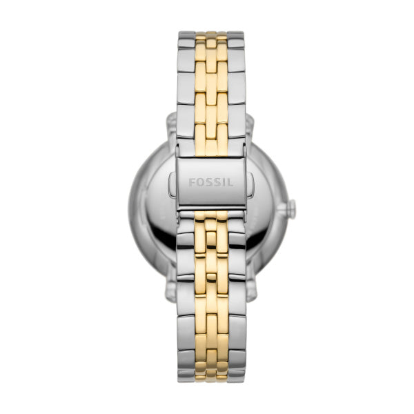 Fossil Jacqueline 2 Tone Gold Steel Crystal 36mm Ladies Watch ES5166