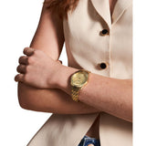 Fossil Scarlette Quartz Gold Tone Steel 32mm Watch ES5338