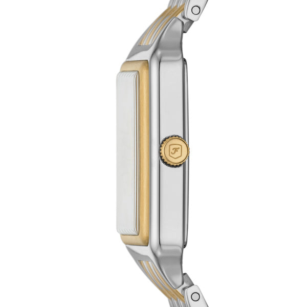 Fossil Raquel Quartz Two Tone Steel Silver Dial 23mm Ladies Watch ES5368