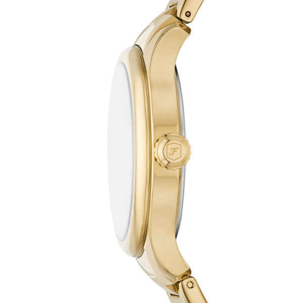 Fossil Gilmore Quartz Gold Tone Silver Dial 38mm Ladies Watch ES5395