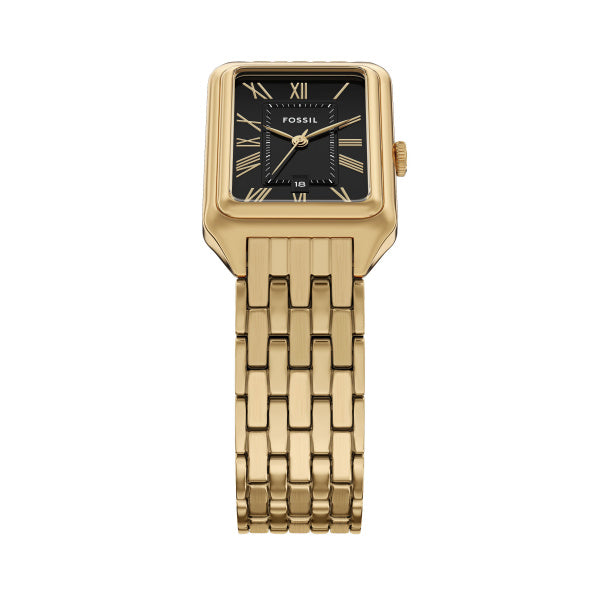 Fossil Raquel Quartz Gold Steel Black Dial 23mm Watch ES5434