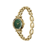 Fossil Carlie Mini Quartz Gold Steel Green Dial 28mm Watch ES5441