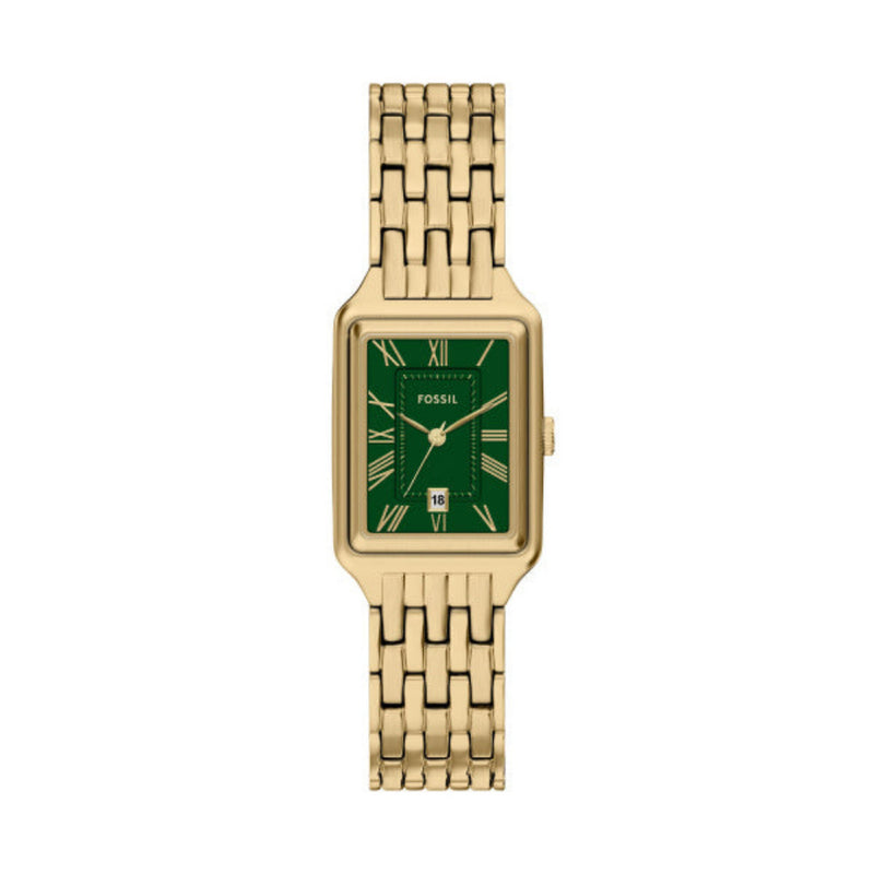 Fossil Raquel Quartz Gold Steel Green Dial 23mm Watch ES5452