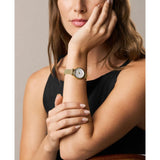 Fossil Carlie Mini Quartz Gold Steel Mother of Pearl Dial 28mm Ladies Watch ES5462