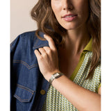 Fossil Raquel Quartz Two Tone Steel White Dial 18mm Watch ES5468