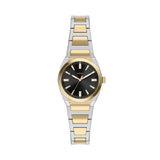 Fossil Everett Quartz Two Tone Steel Black Dial 27mm Watch ES5495