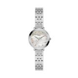 Fossil Everett Quartz Silver Steel White Mother of Pearl Dial 26mm ES5499