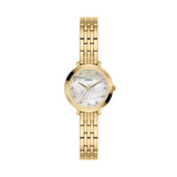 Fossil Everett Quartz Gold Steel White Mother of Pearl Dial 26mm ES5501