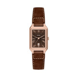 Fossil Raquel Quartz Rose Gold Steel Brown Dial 23mm Watch ES5503
