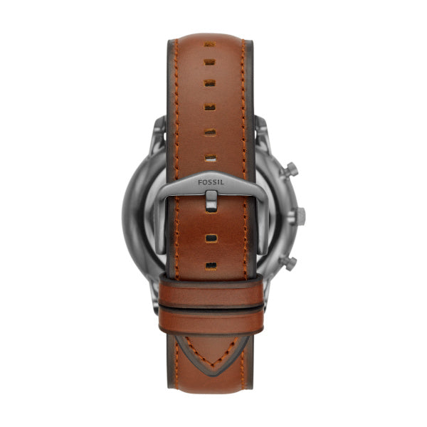 Fossil Neutra Chrono Quartz Brown Leather Gray Dial 44mm Watch FS5512