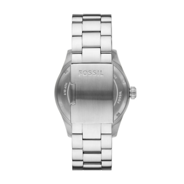 Fossil Defender Solar Silver Steel Black Dial 46mm Mens Watch FS5976
