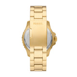 Fossil Blue Quartz Gold Steel Black Dial 46mm Watch FS5990