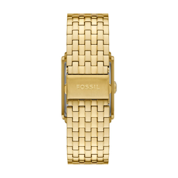 Fossil Carraway Quartz Gold Steel Gold Dial 30mm Watch FS6009