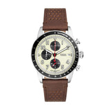 Fossil Sport Tourer Silver Steel Cream Dial 42mm Watch FS6042