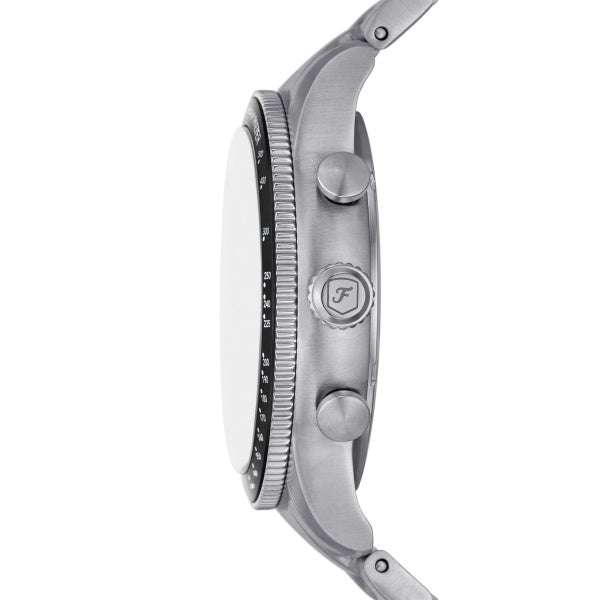 Fossil Sport Tourer Silver Steel Black Dial 42mm Watch FS6045