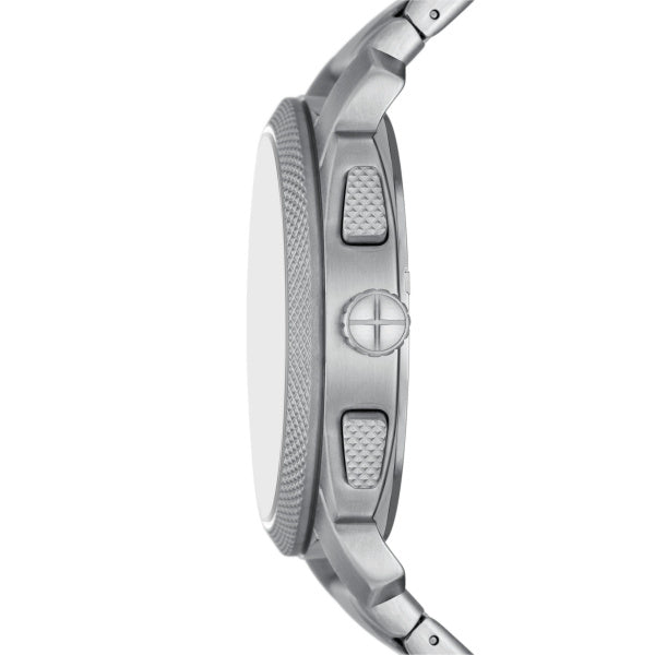 Fossil Machine Silver Steel Black Dial 44mm Watch FS6095