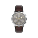 Fossil Neutra Quartz Grey Dial Brown Leather Strap 44mm Watch FS6129