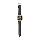 Fossil Corsby Quartz Gold Steel Black Dial 42mm Rectangular Watch FS6151