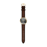 Fossil Neutra Quartz Blue Dial Brown Leather Strap 44mm Watch FS6162