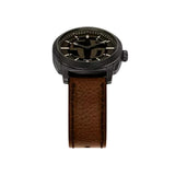 Fossil Machine Big Tic Quartz Black Dial Leather Strap 41mm Watch FS6165
