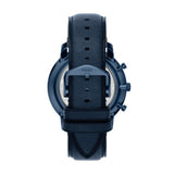 Fossil Neutra Quartz Navy Dial Navy Leather Strap 44mm Watch FS6168