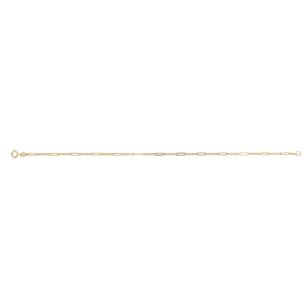 9ct Gold Elongated 19cm Bracelet