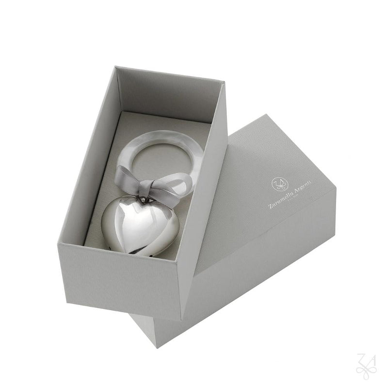 Sterling Silver Baby Heart Rattle