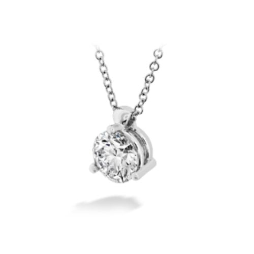 Hearts on Fire 18ct Gold Classic 3 Prong Solitaire Pendant Necklace